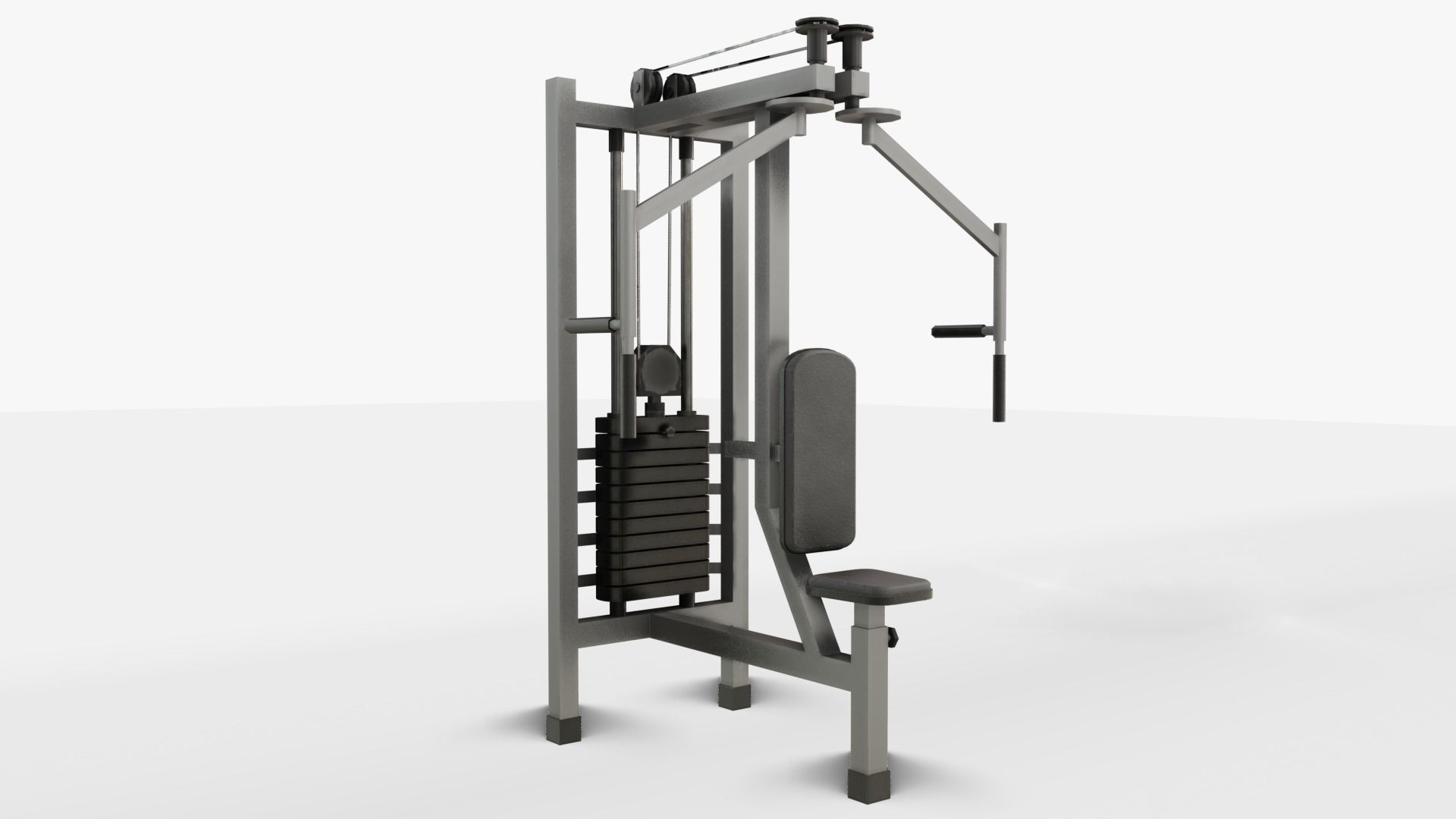 Gym Equipments Low-poly 3D model_34