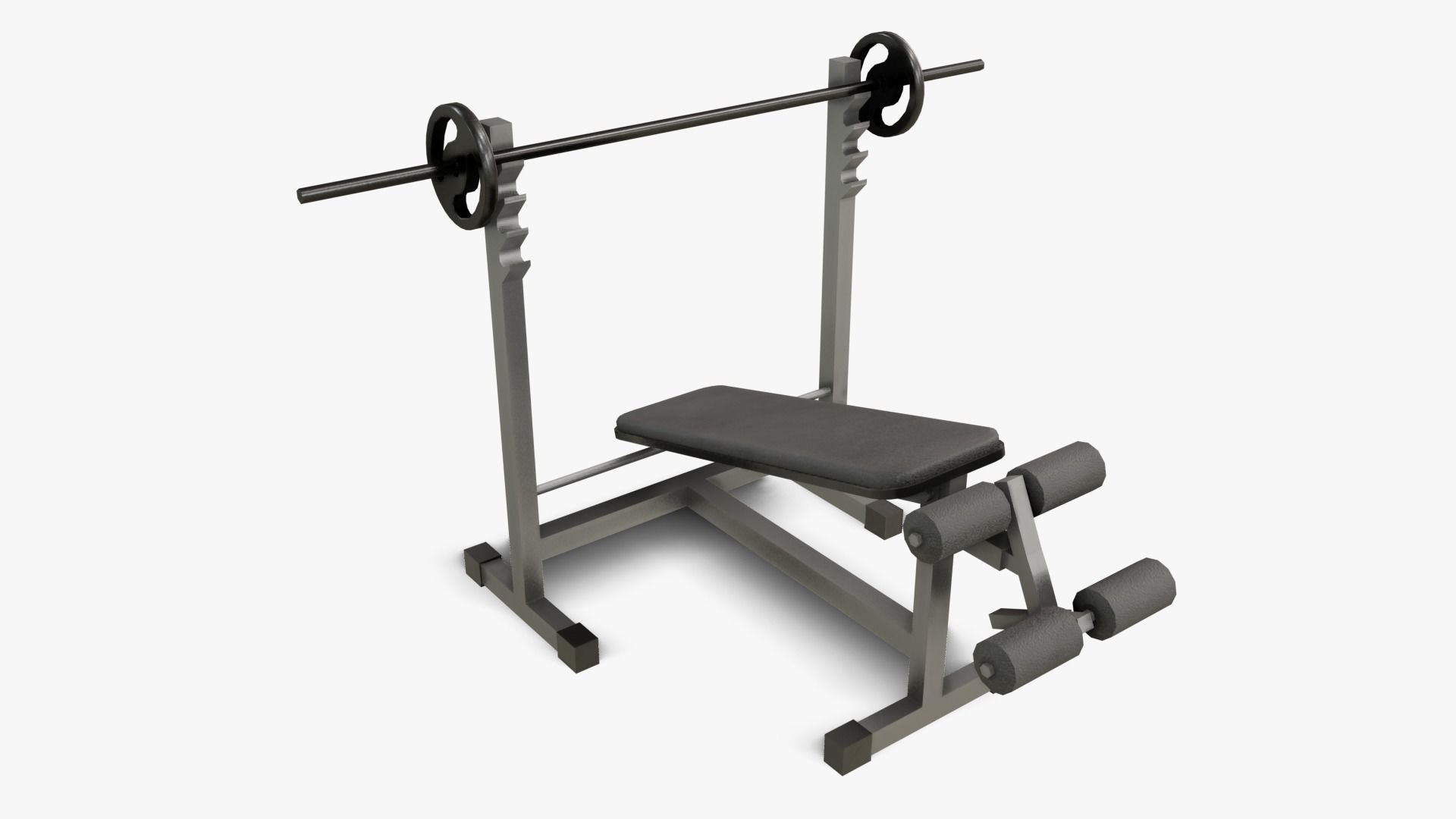 Gym Equipments Low-poly 3D model_14
