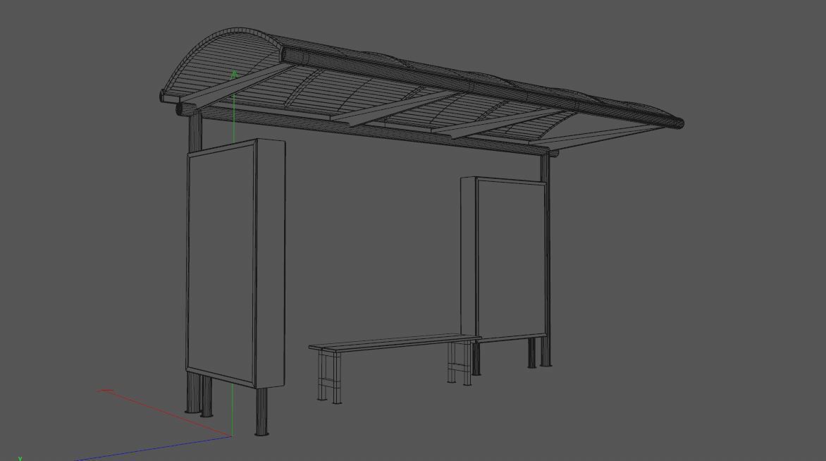 Bus Stop 3D model_3