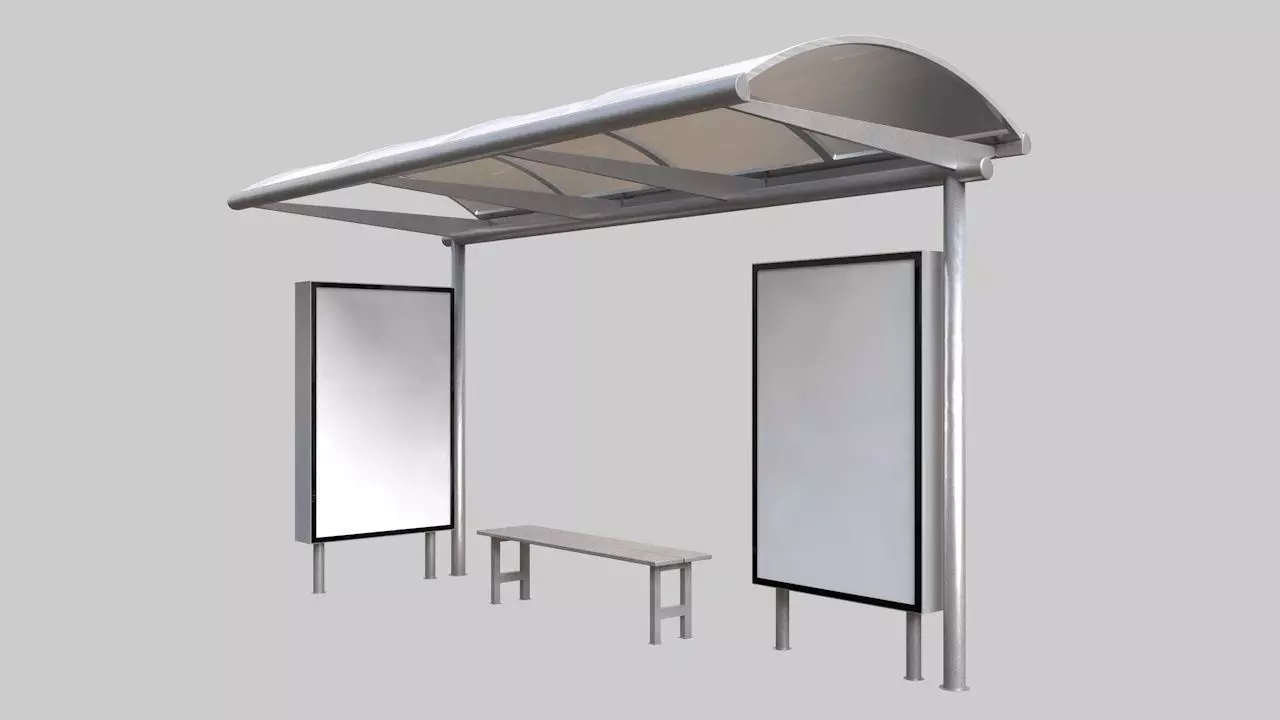 Bus Stop 3D model_0
