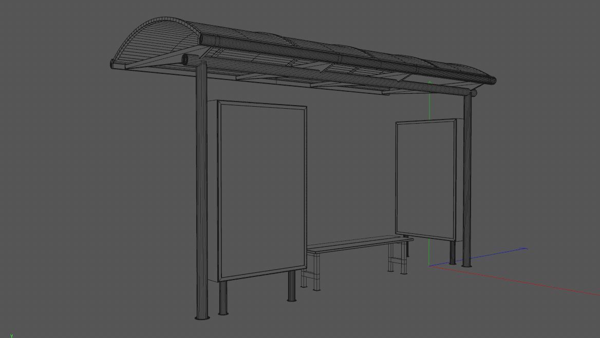 Bus Stop 3D model_2