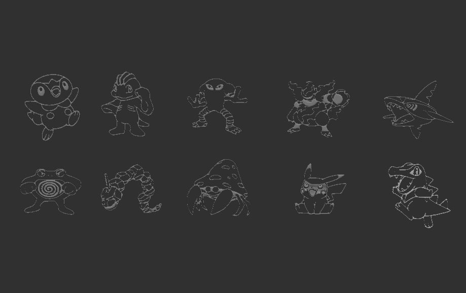 Pokemon Cookie cutters 3D print model_20