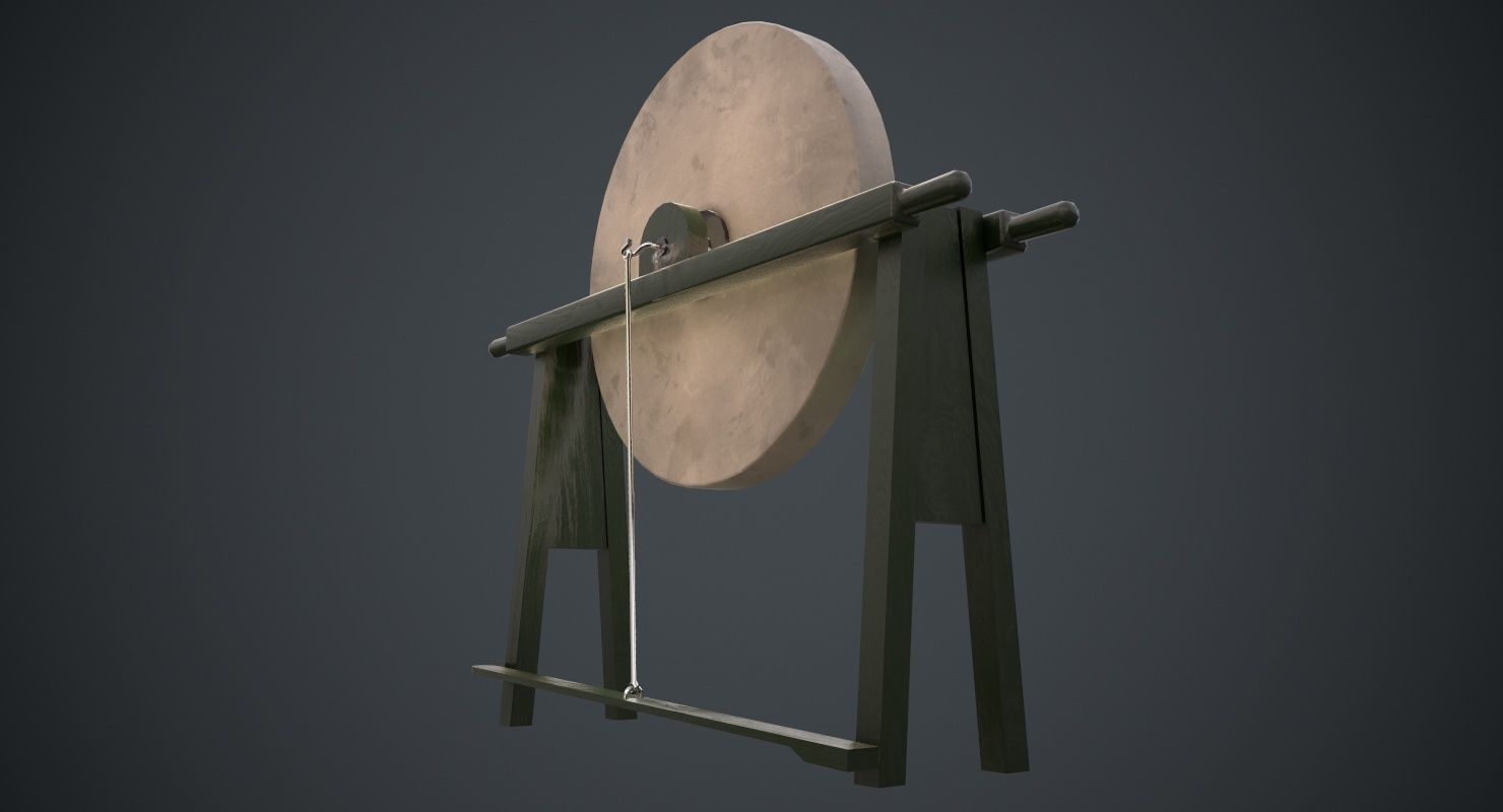 Grindstone 1A Low-poly 3D model_3