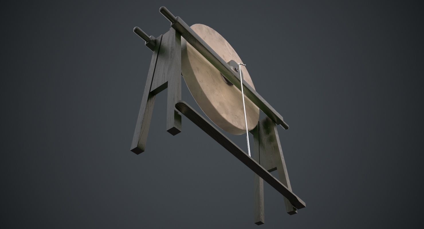 Grindstone 1A Low-poly 3D model_4