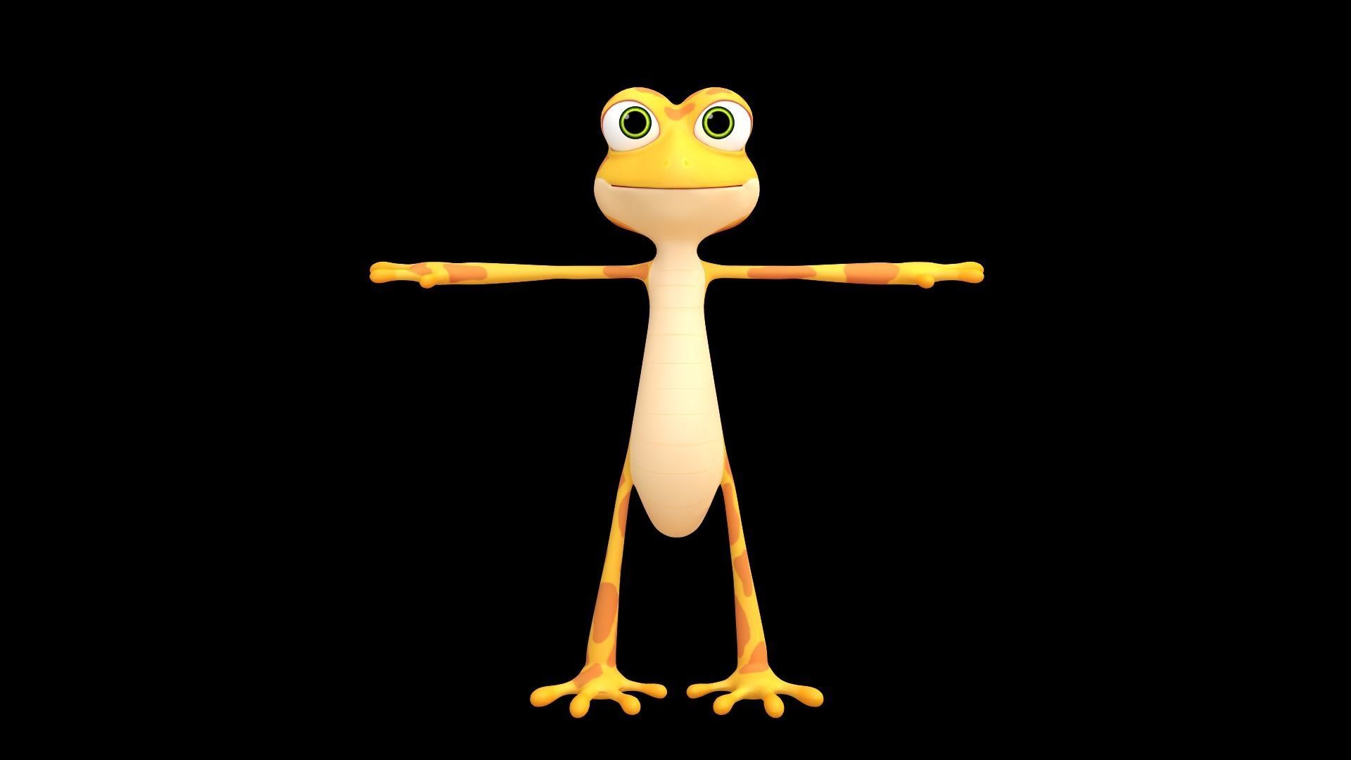 Asset - Cartoons - Character - Lizard - Hight Poly Low-poly 3D model_4