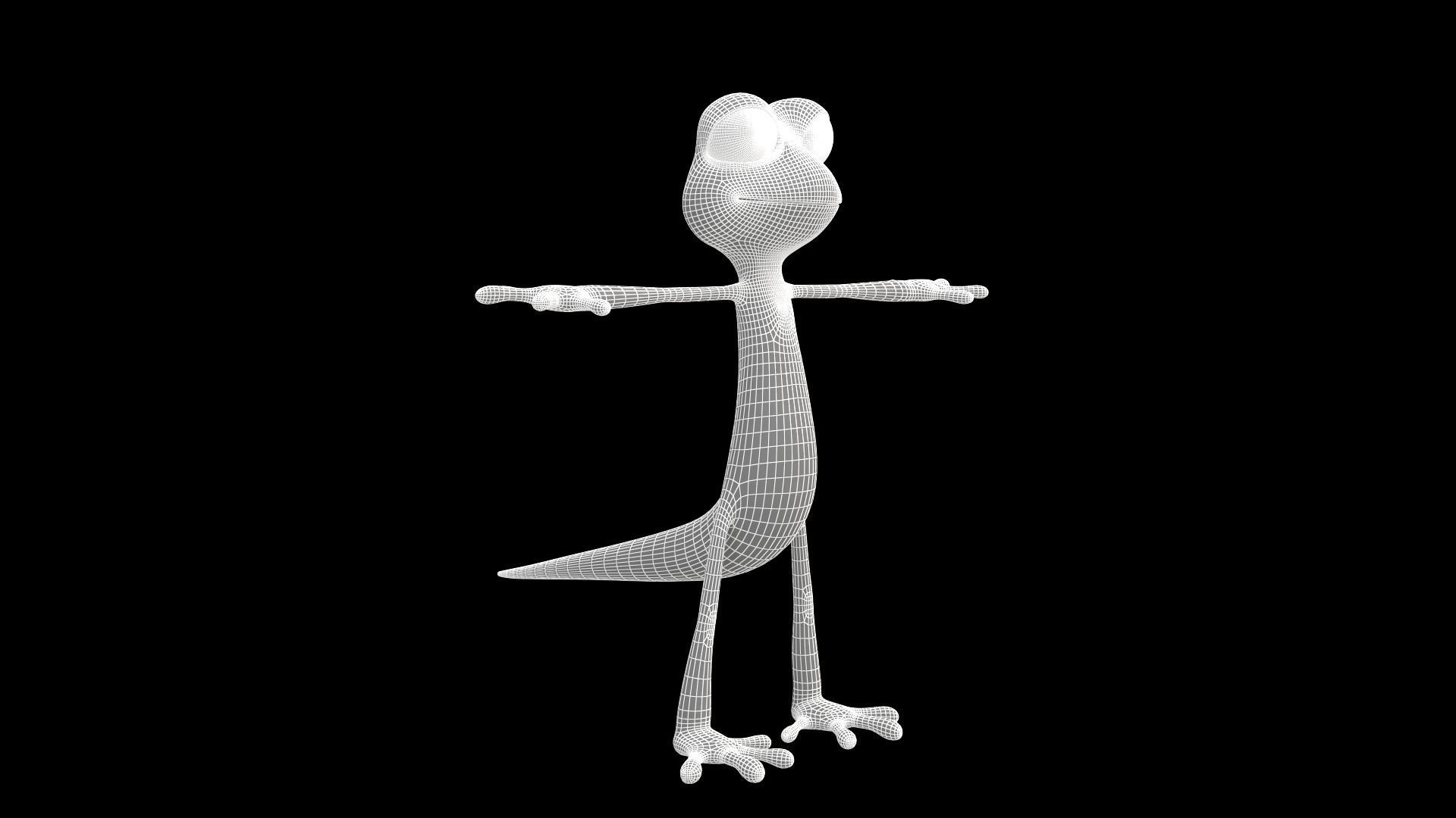 Asset - Cartoons - Character - Lizard - Hight Poly Low-poly 3D model_14