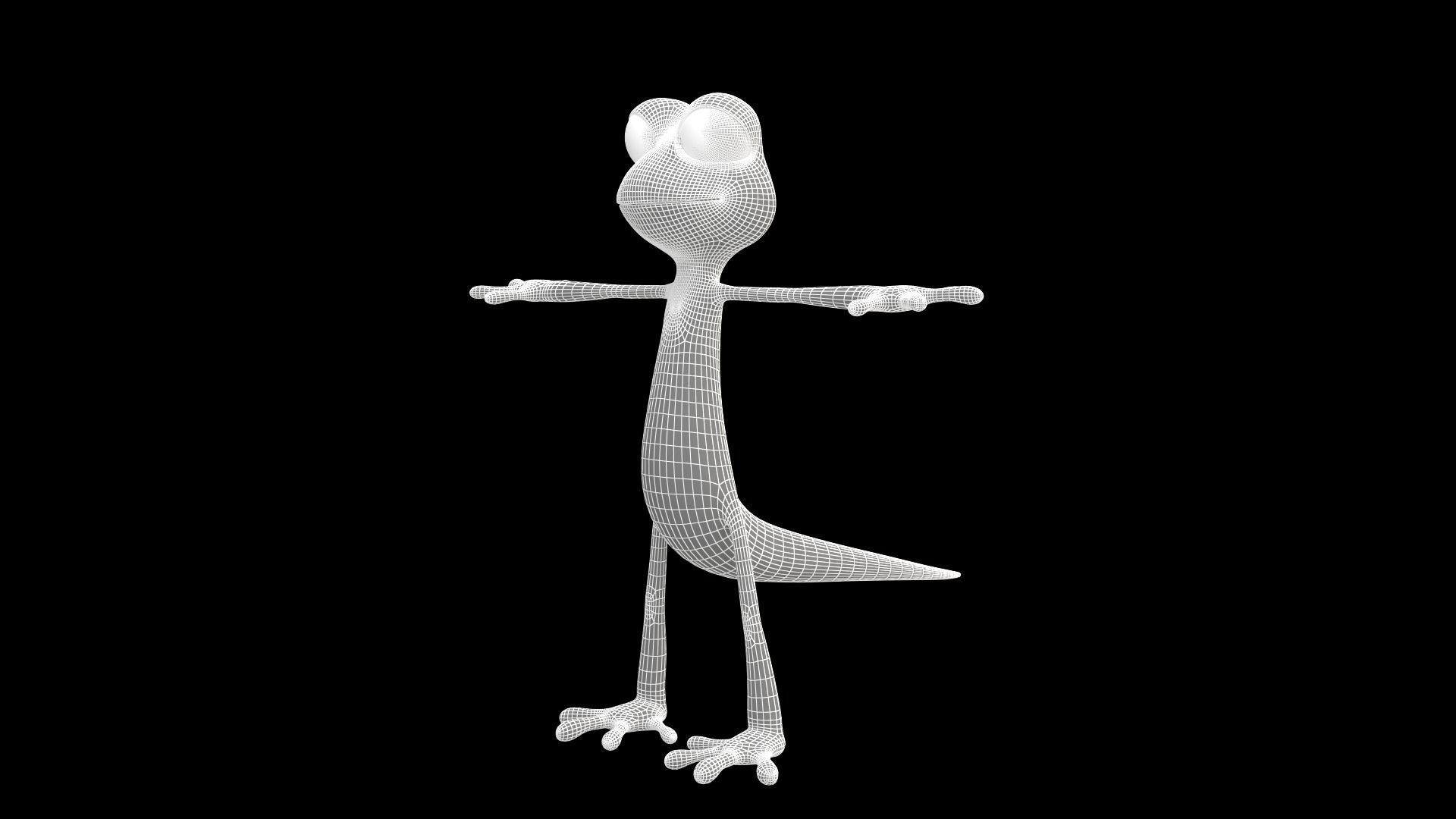 Asset - Cartoons - Character - Lizard - Hight Poly Low-poly 3D model_13
