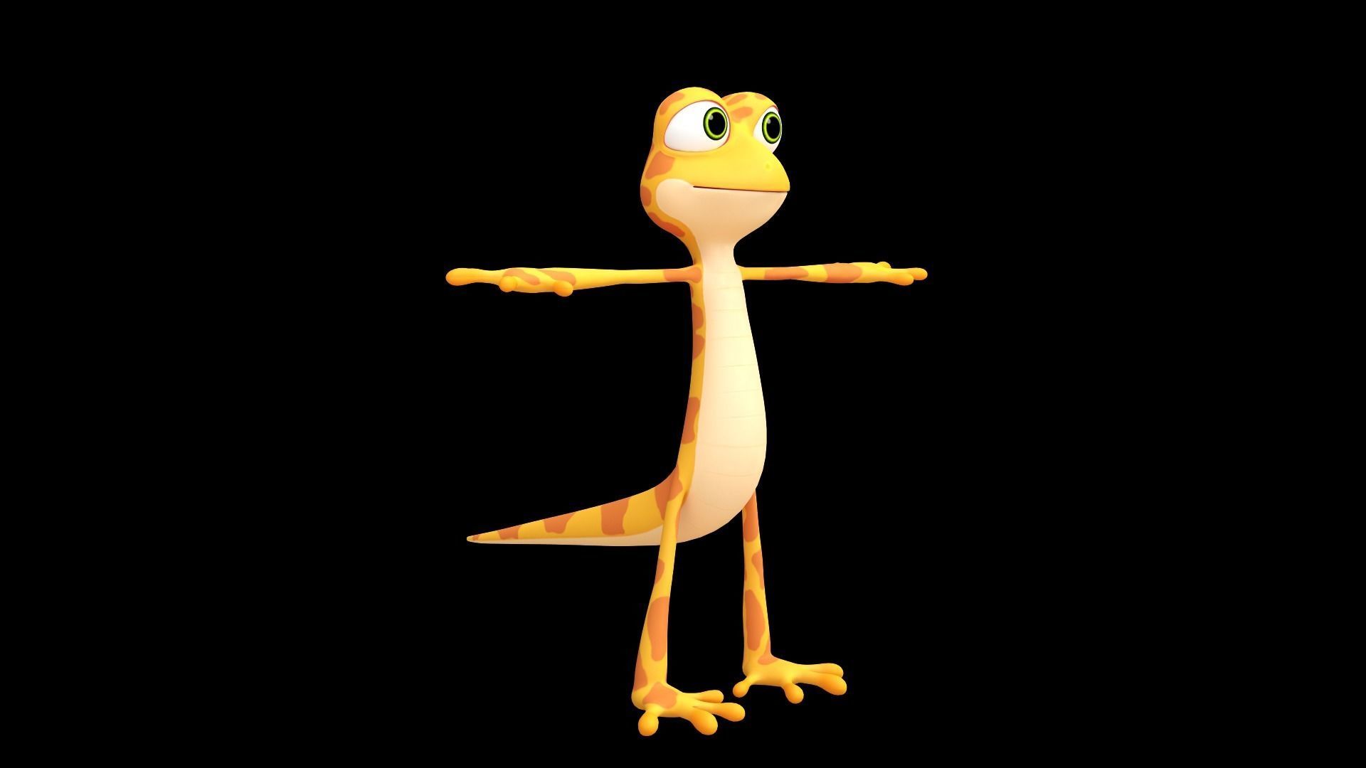 Asset - Cartoons - Character - Lizard - Hight Poly Low-poly 3D model_5