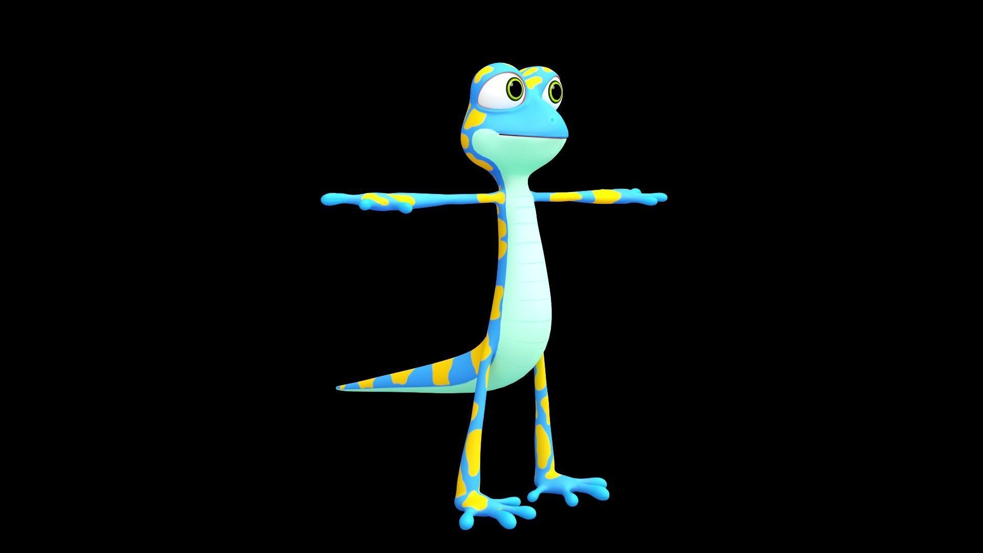 Asset - Cartoons - Character - Lizard - Hight Poly Low-poly 3D model_9