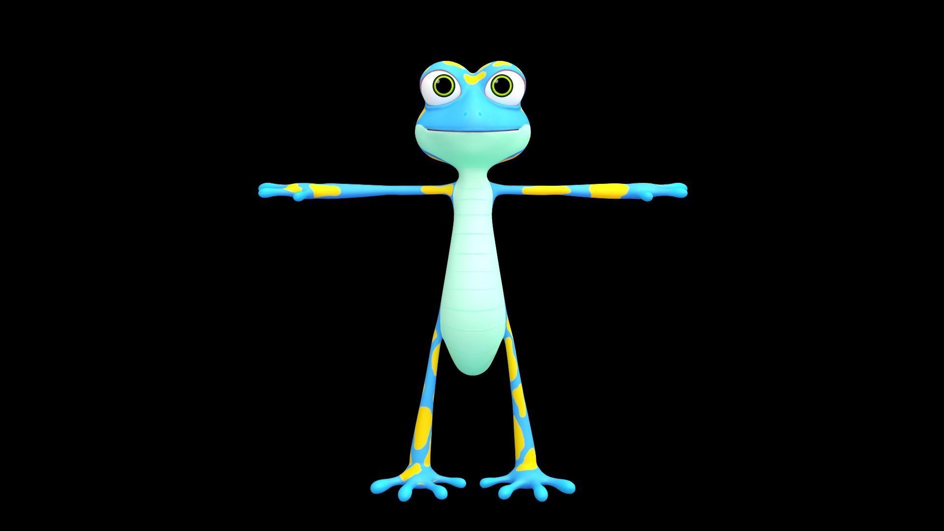 Asset - Cartoons - Character - Lizard - Hight Poly Low-poly 3D model_8