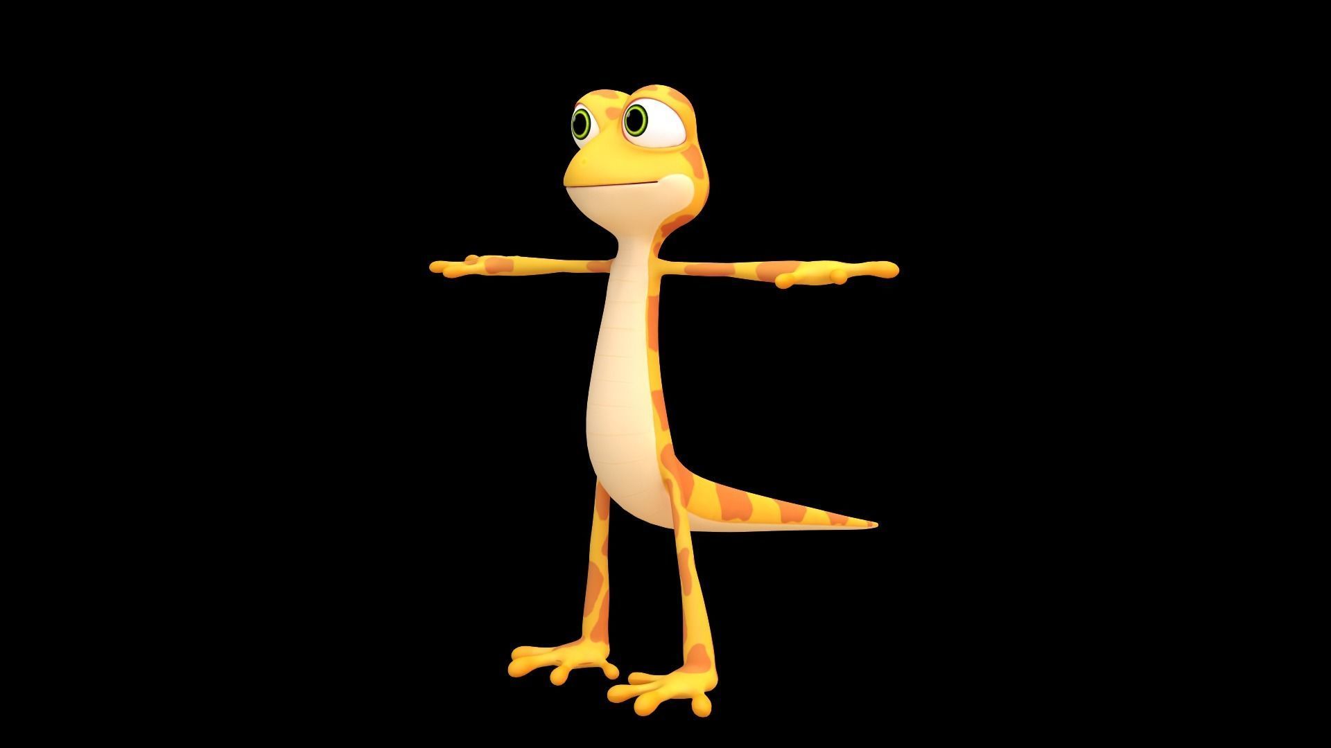 Asset - Cartoons - Character - Lizard - Hight Poly Low-poly 3D model_6