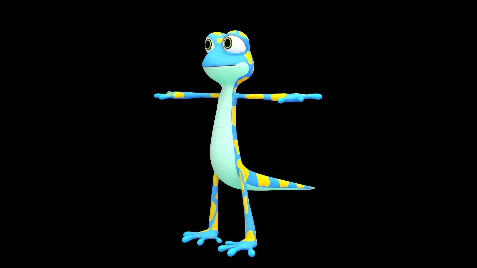 Asset - Cartoons - Character - Lizard - Hight Poly Low-poly 3D model_11