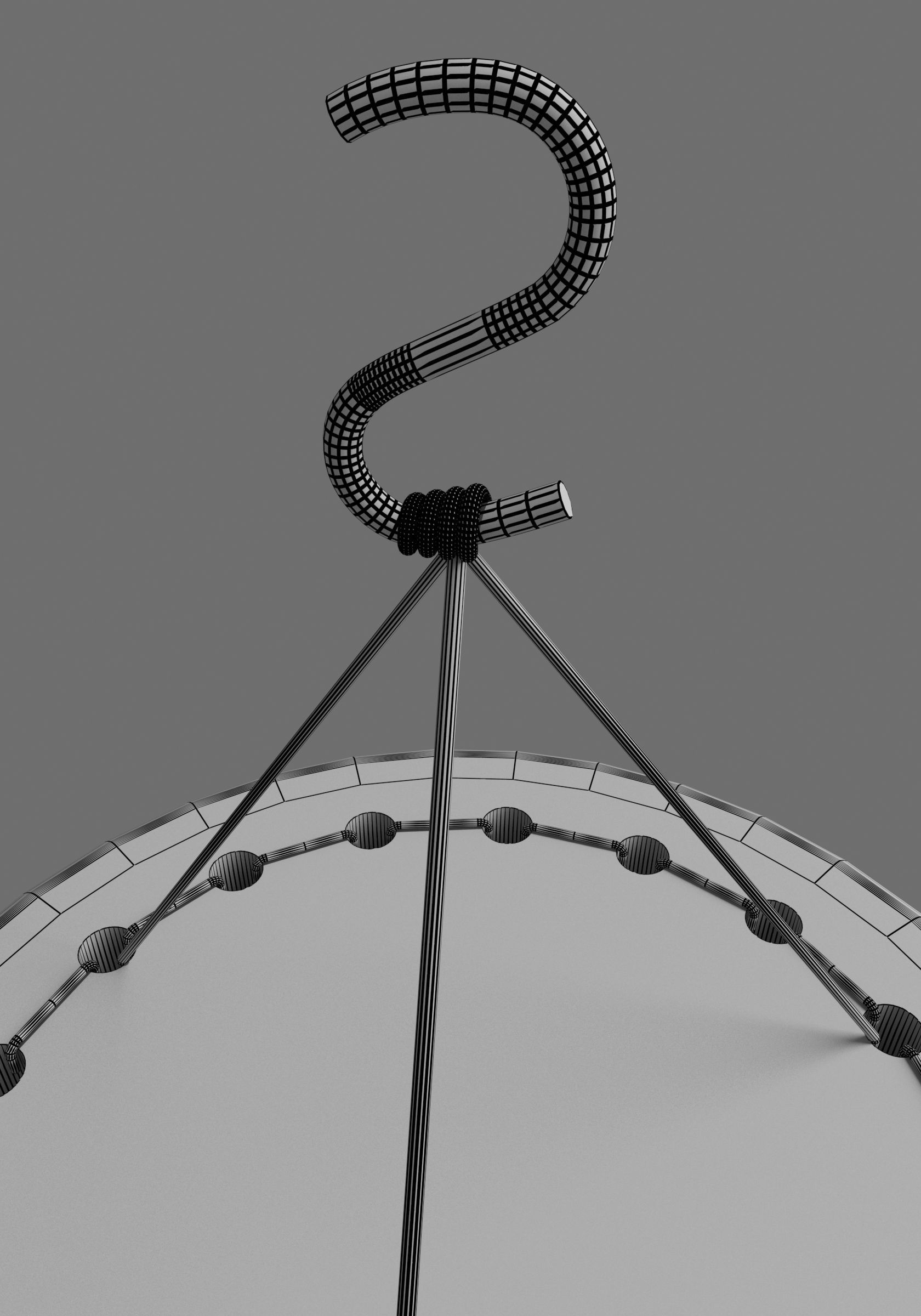 Metal Wind Chime 3D model_9