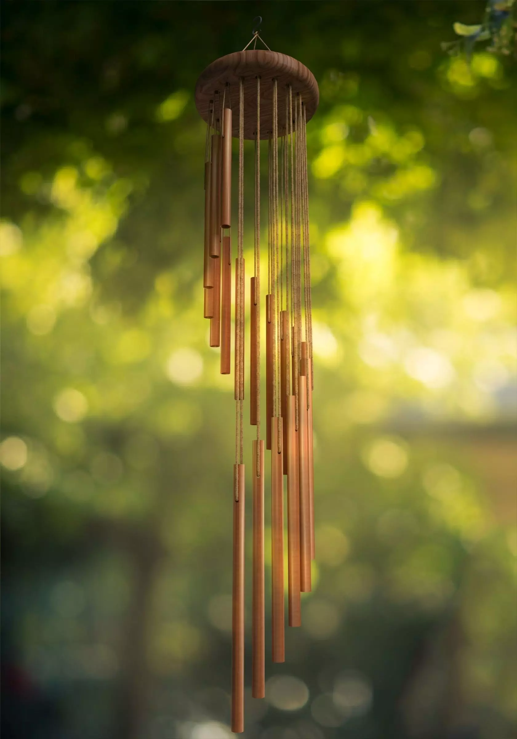 Metal Wind Chime 3D model_0