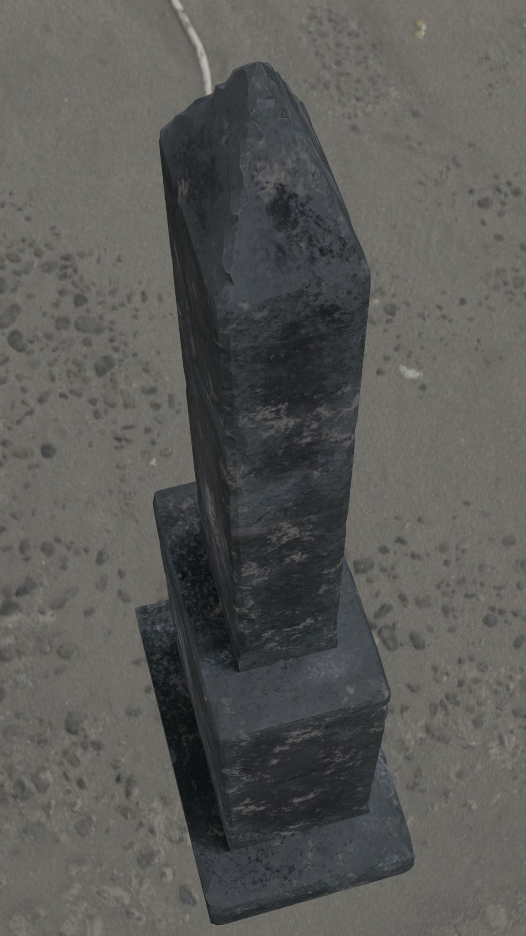 Monument1 gravestone blender Low-poly 3D model_2