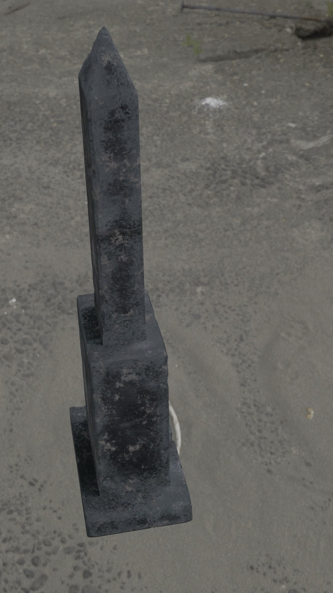 Monument1 gravestone blender Low-poly 3D model_1