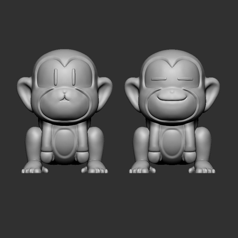 Monkey STL for 3Dprint 3D print model_1