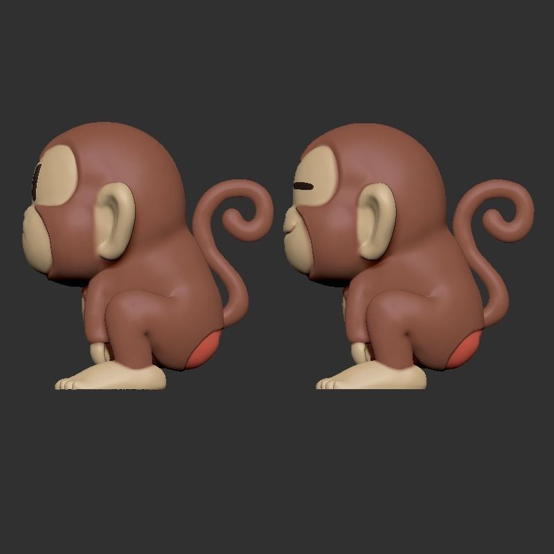 Monkey STL for 3Dprint 3D print model_4