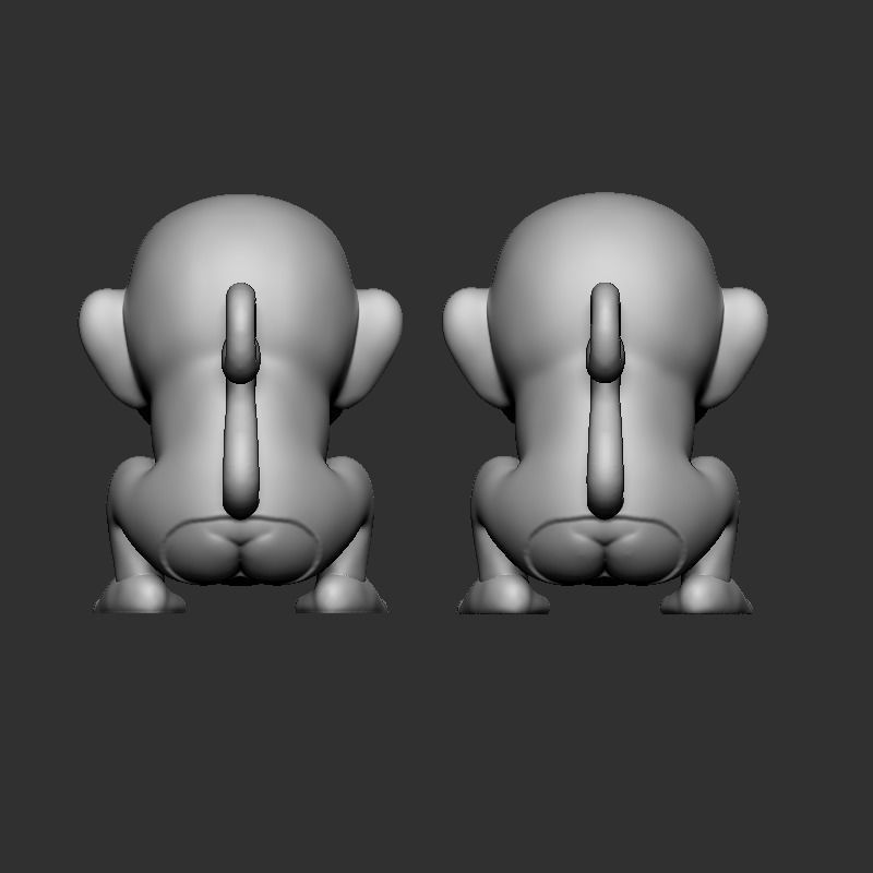 Monkey STL for 3Dprint 3D print model_7