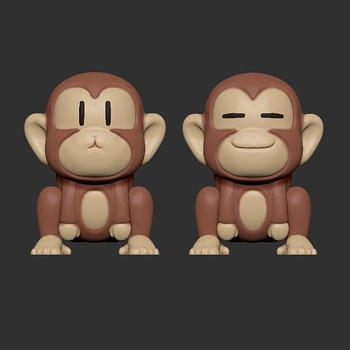 Monkey STL for 3Dprint 3D print model