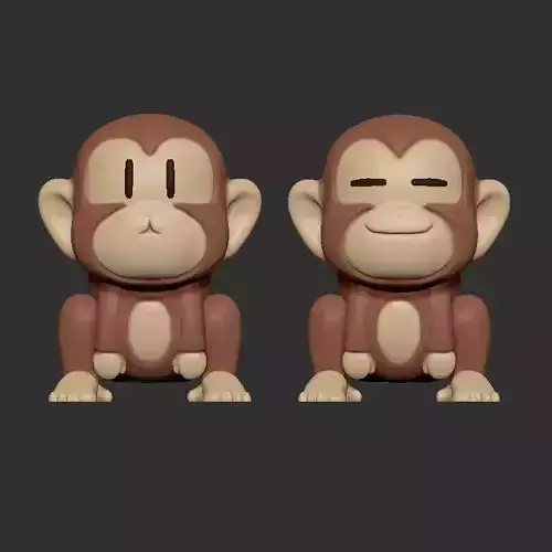 Monkey STL for 3Dprint 3D print model