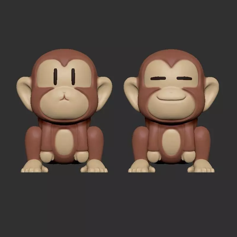 Monkey STL for 3Dprint 3D print model_0