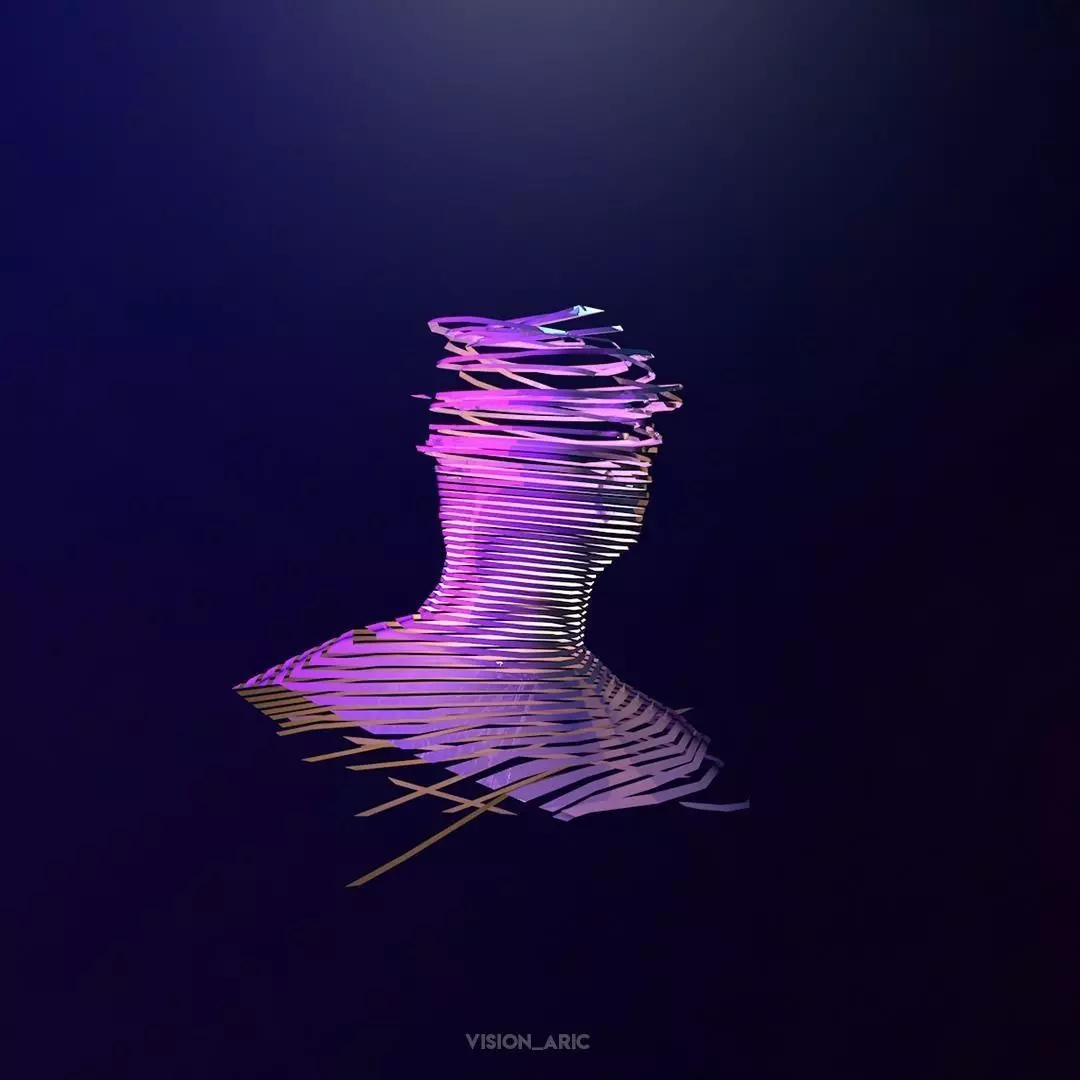 Ribbonised Face Model 3D model_0