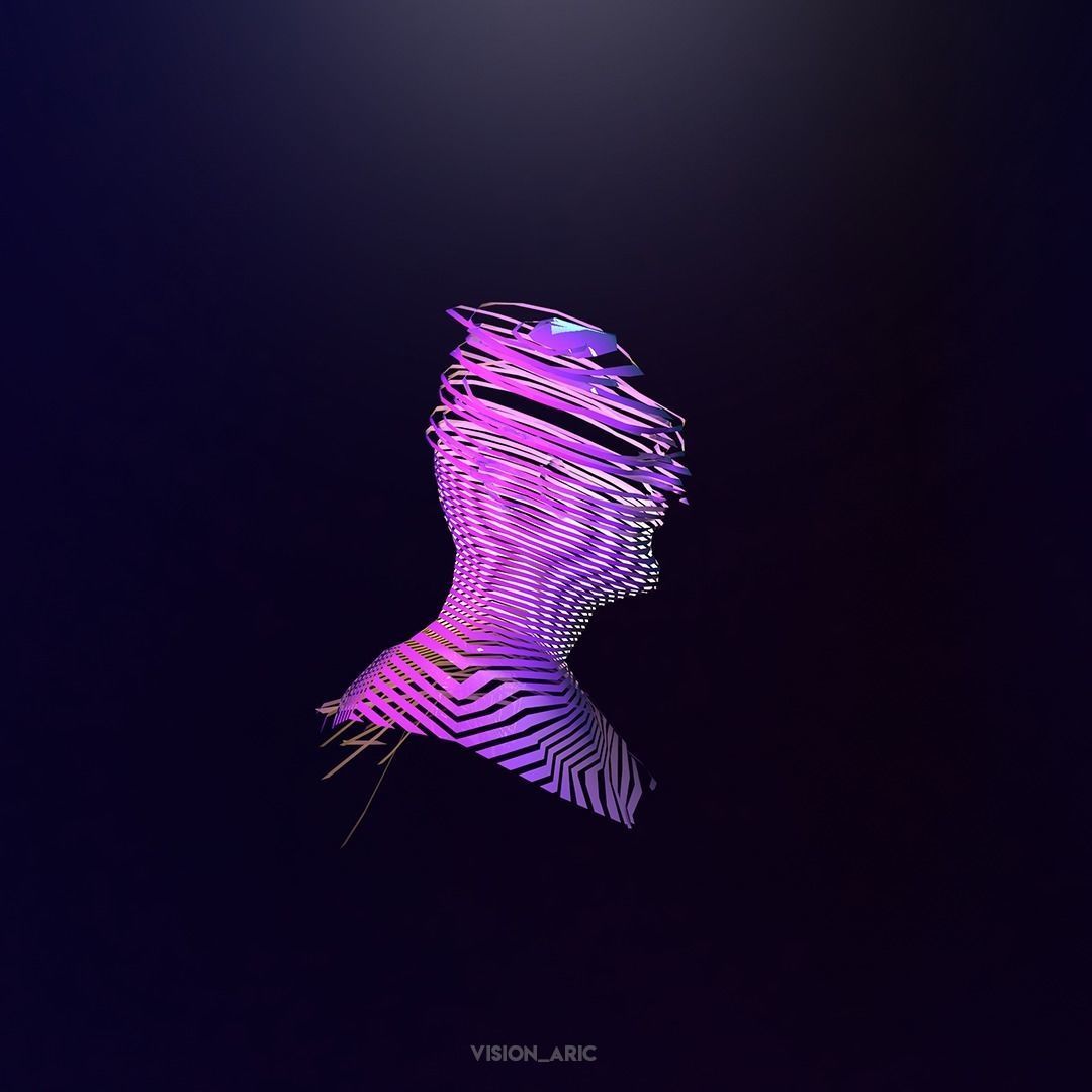 Ribbonised Face Model 3D model_1