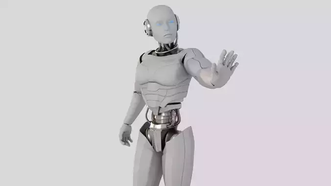 Cyborg white 3D model