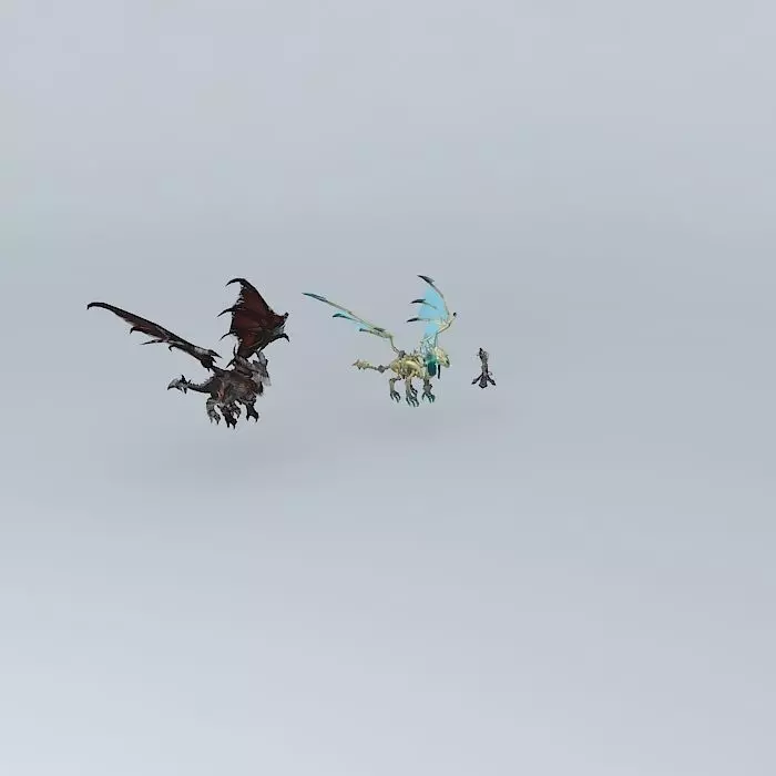 WOW big dragons Free 3D model
