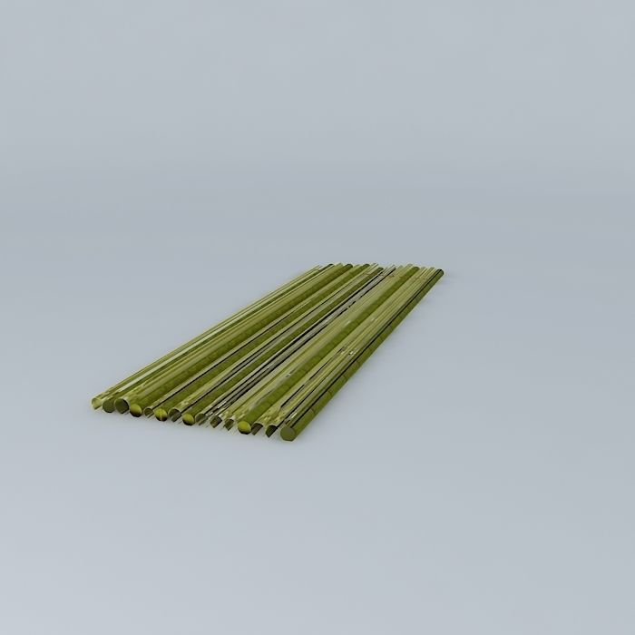 Bamboo raft Free 3D model_1