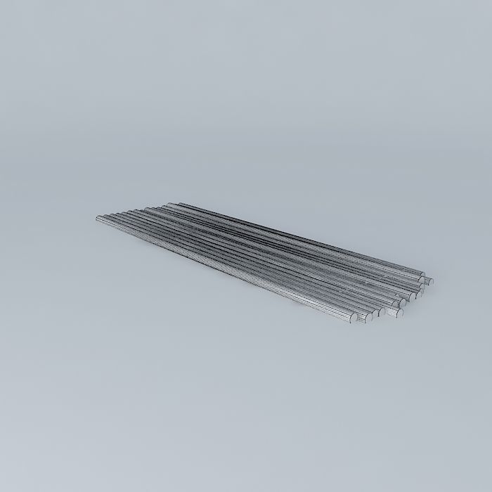 Bamboo raft Free 3D model_3