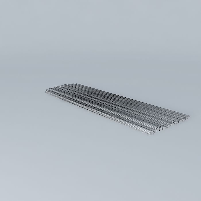 Bamboo raft Free 3D model_4