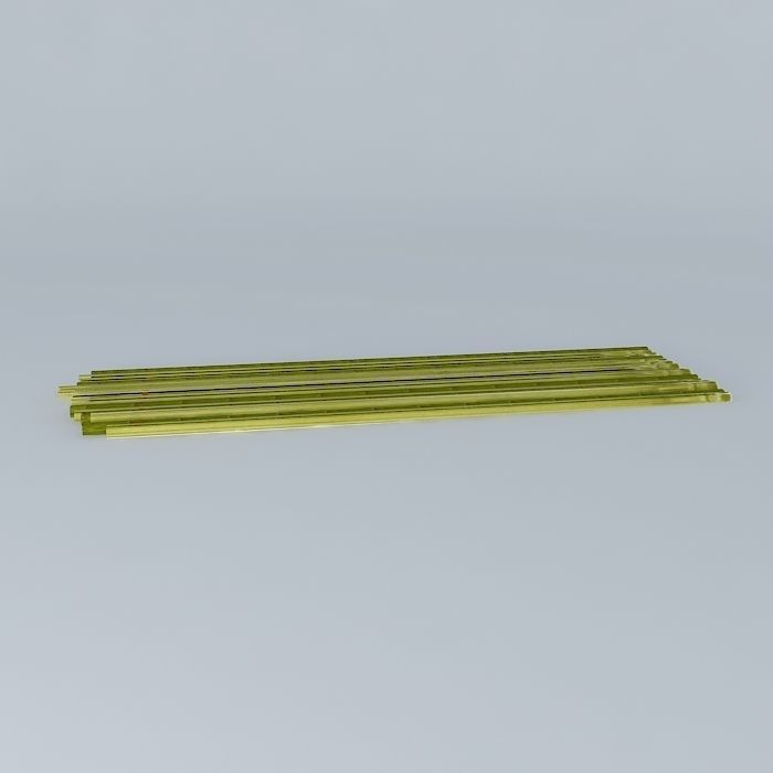 Bamboo raft Free 3D model_2