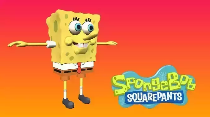 SpongeBob SquarePants Low-poly 3D model