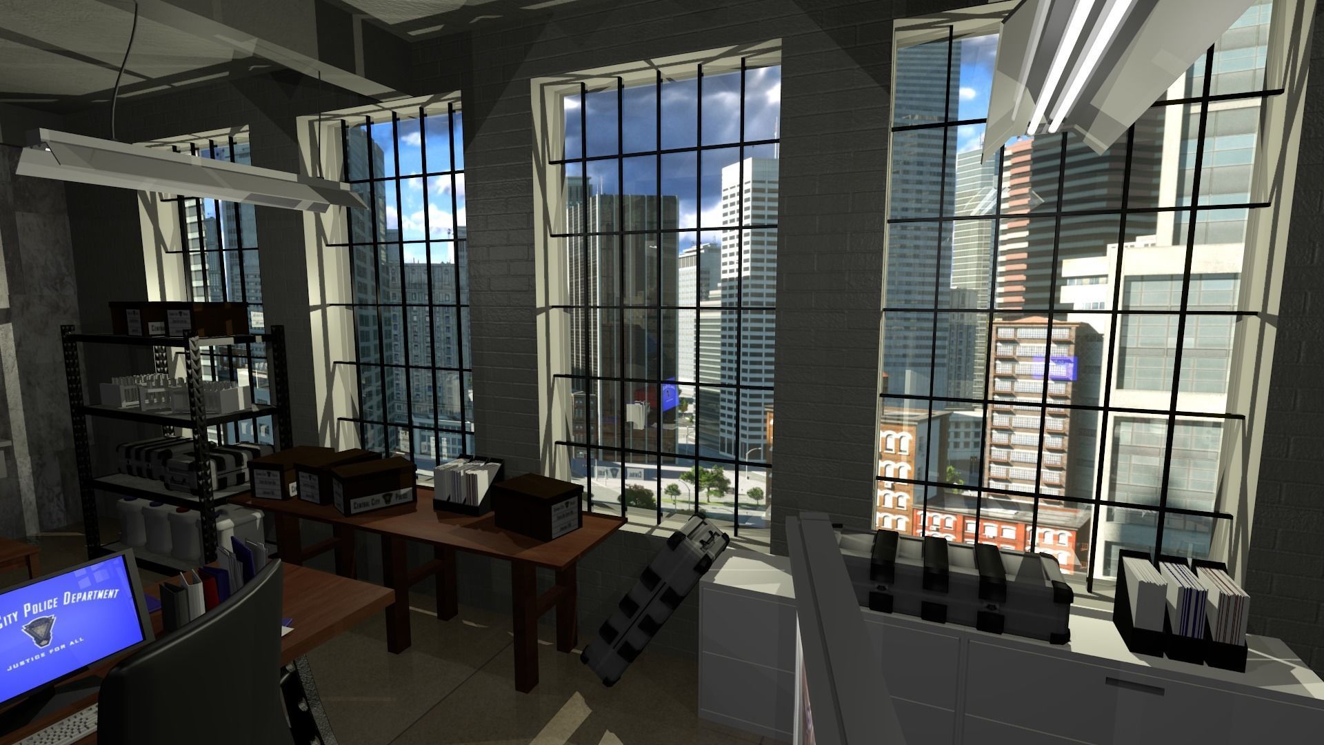 Barrys Office at the CCPD from the flash 3D model_2