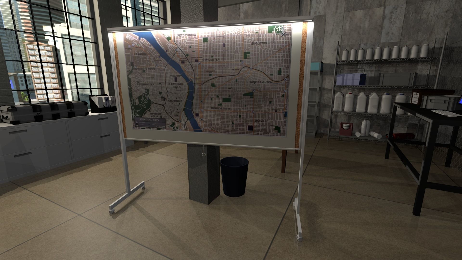 Barrys Office at the CCPD from the flash 3D model_3