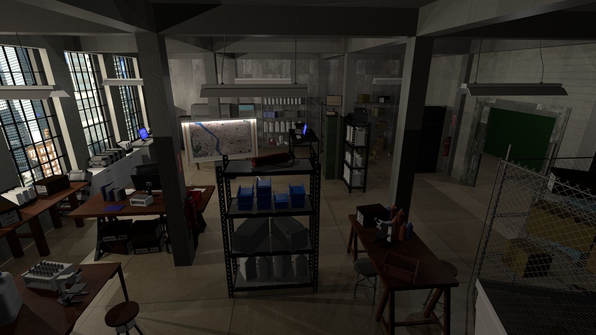 Barrys Office at the CCPD from the flash 3D model_4