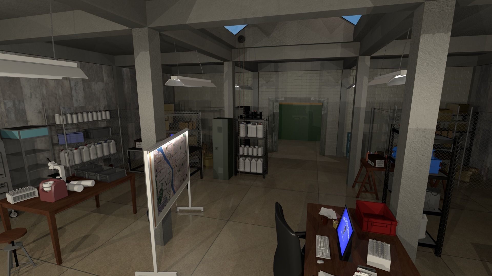 Barrys Office at the CCPD from the flash 3D model_5