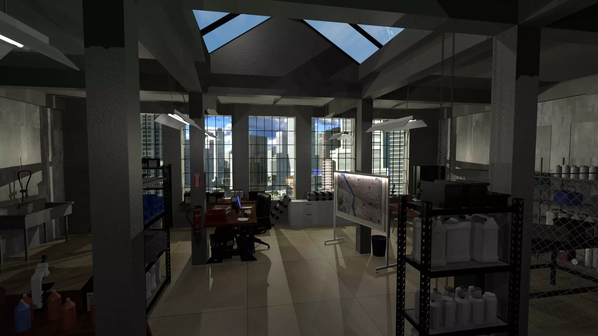 Barrys Office at the CCPD from the flash 3D model_0