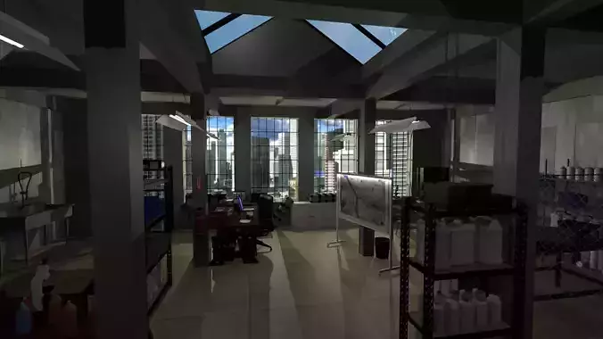 Barrys Office at the CCPD from the flash 3D model