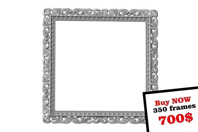 Frame 4 silver ornate