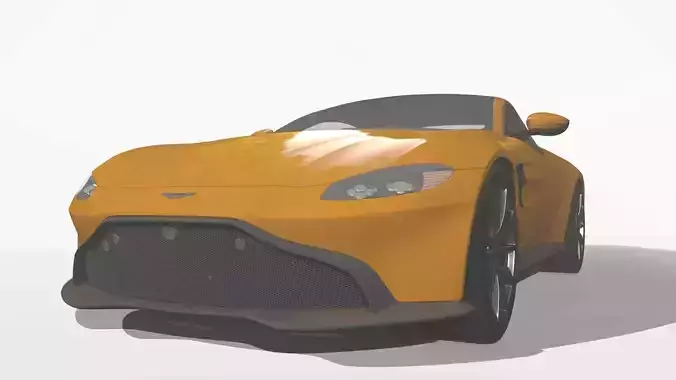 Aston Martin Vantage 2019 - UNITY3D  Low-poly 3D model
