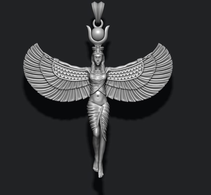 Isis pendant 3D print model_6