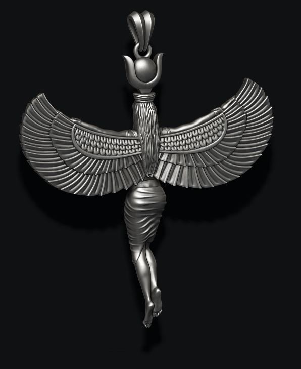 Isis pendant 3D print model_7