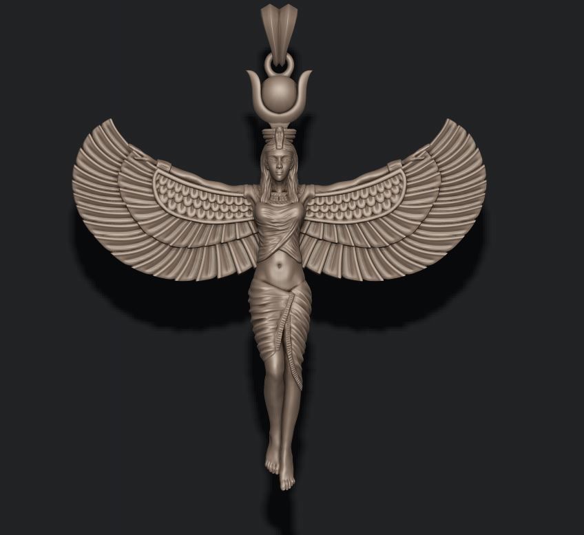 Isis pendant 3D print model_8