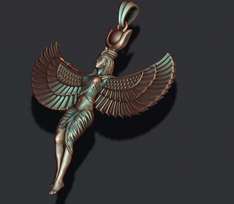 Isis pendant 3D print model_2