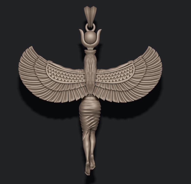 Isis pendant 3D print model_3