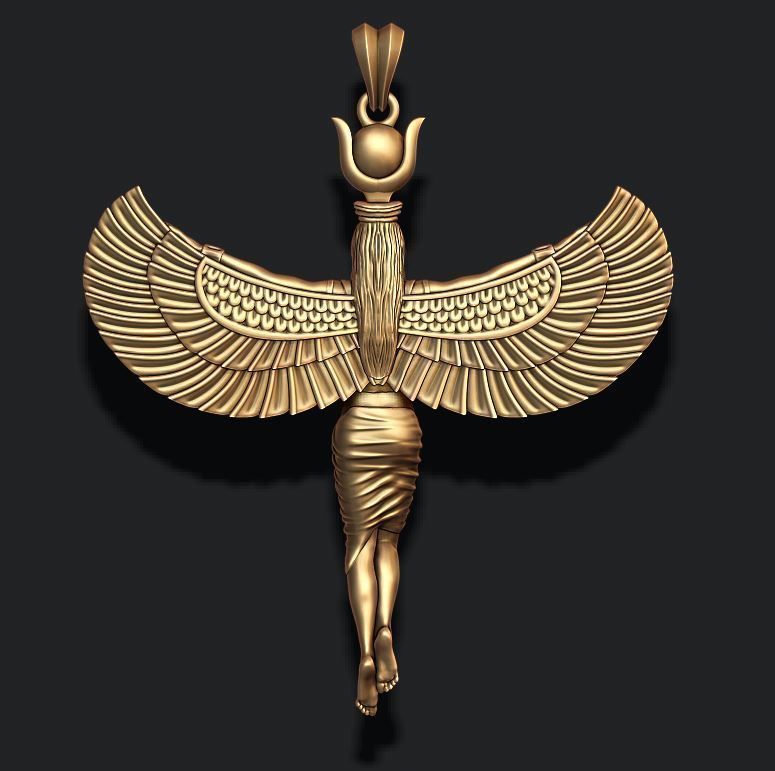 Isis pendant 3D print model_5