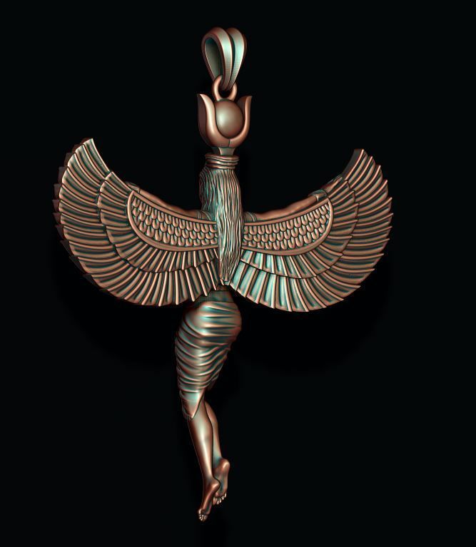 Isis pendant 3D print model_4